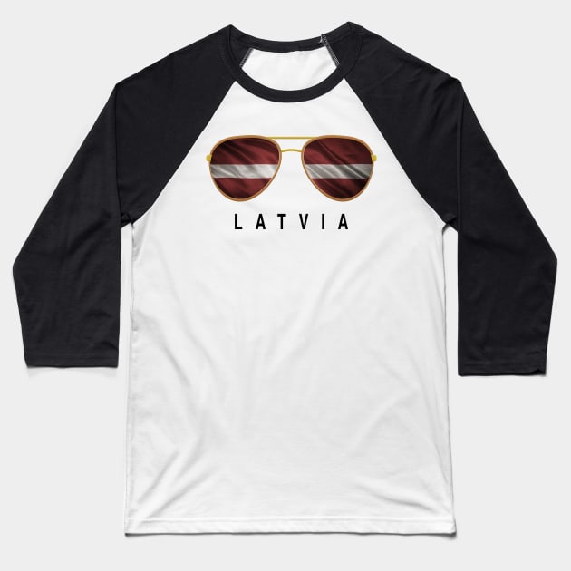 Latvia Sunglasses, Latvia Flag, Latvia gift ,  Latvian , Baseball T-Shirt by JayD World